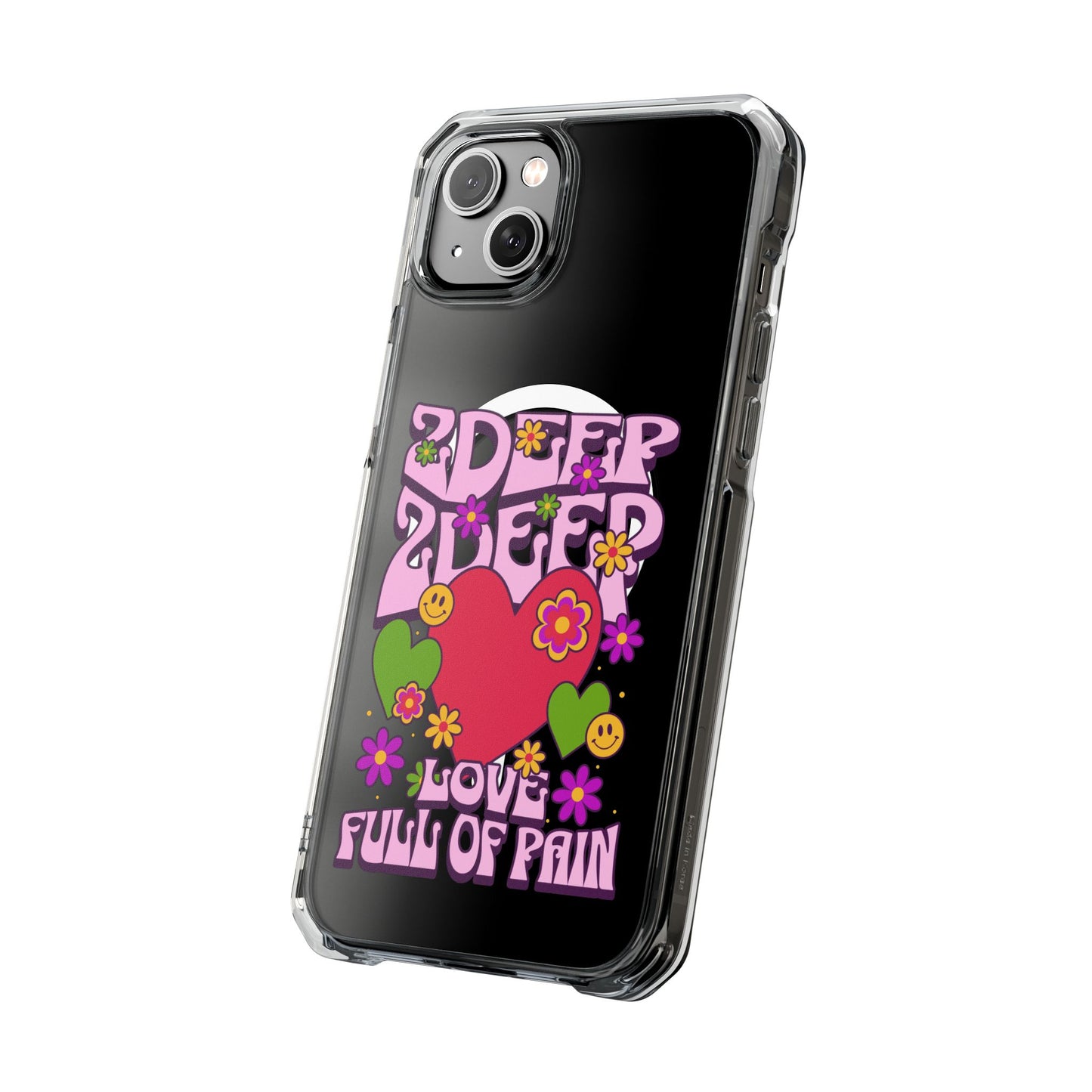 2Deep "Love Full Of Pain" Flower Magnetic Clear Impact Cases