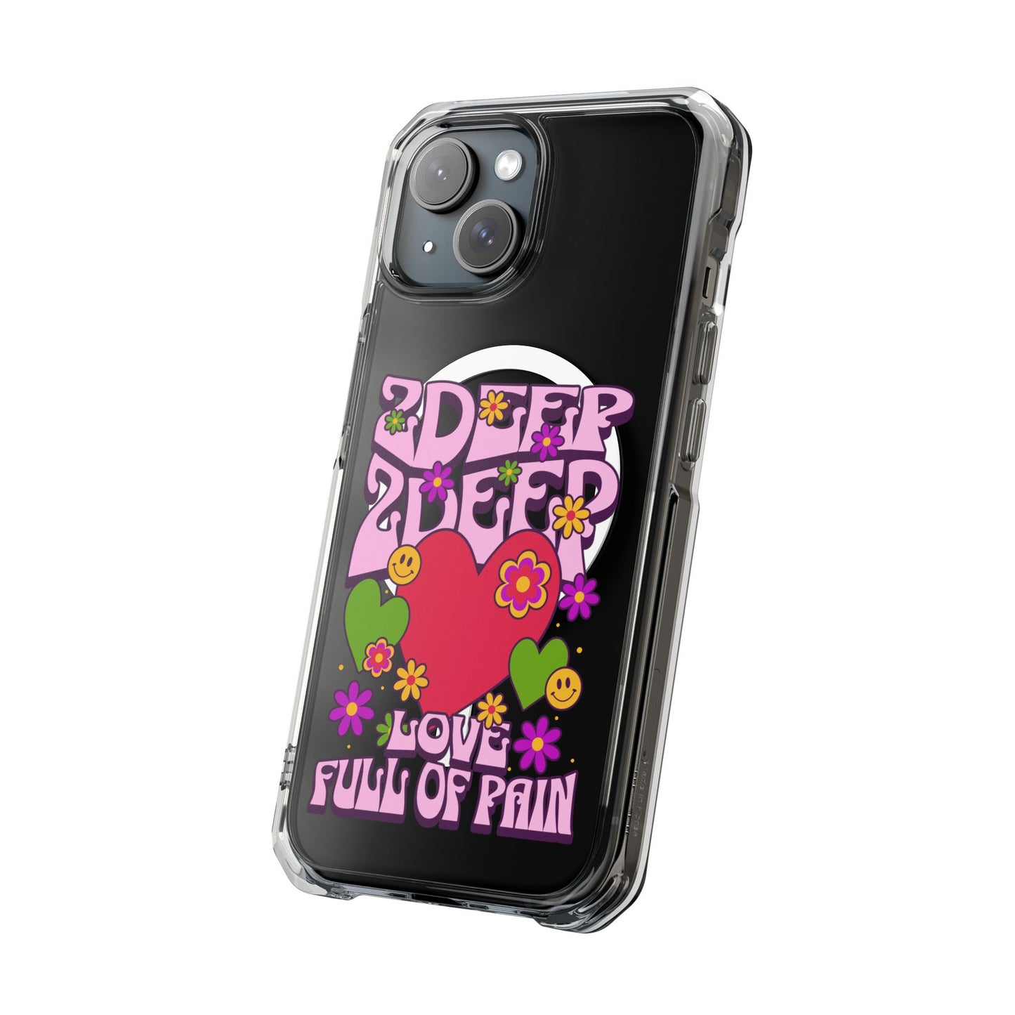 2Deep "Love Full Of Pain" Flower Magnetic Clear Impact Cases