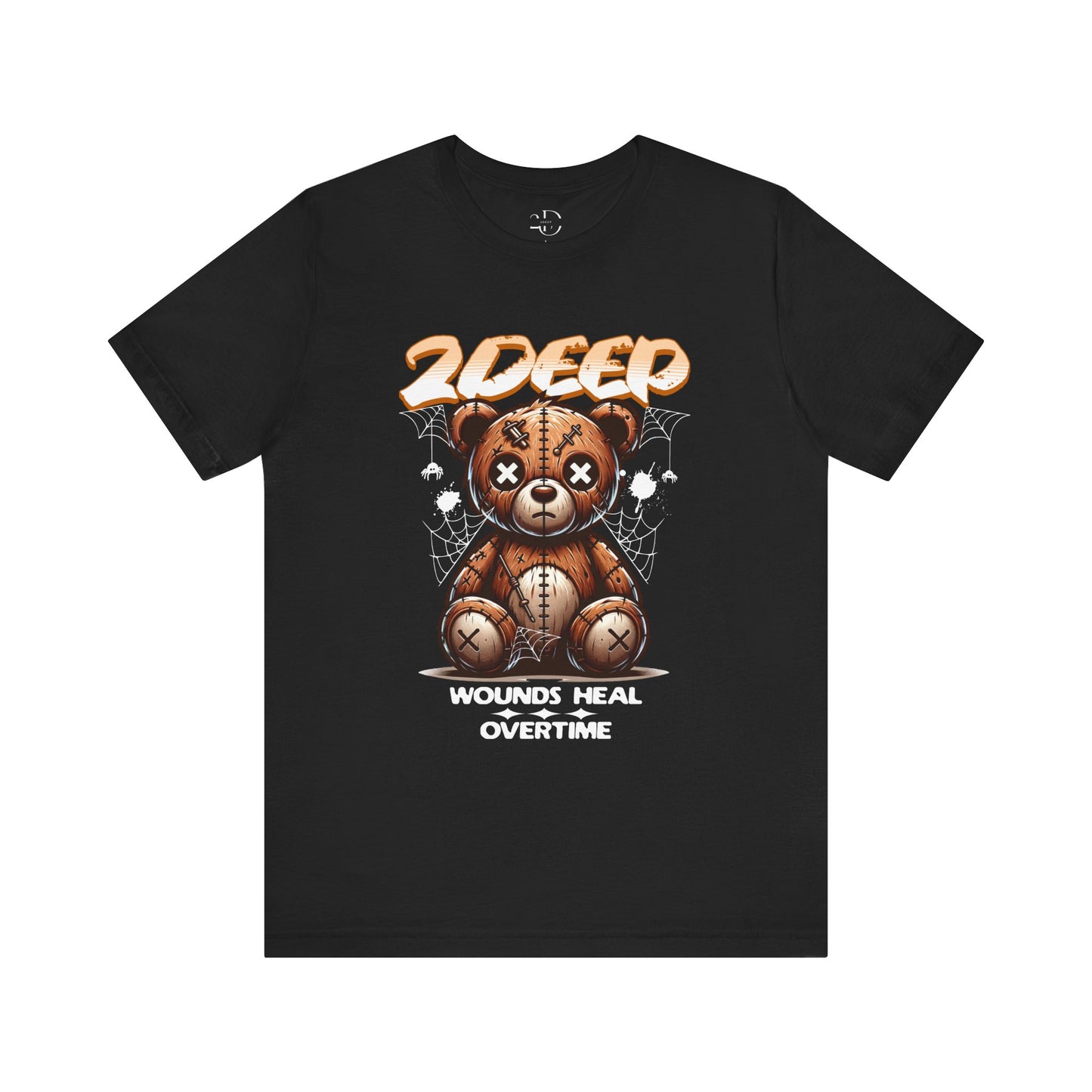 Teddy Bear Tee - Embrace Growth, Wounds Fade (Wounds Heal Collection) Black