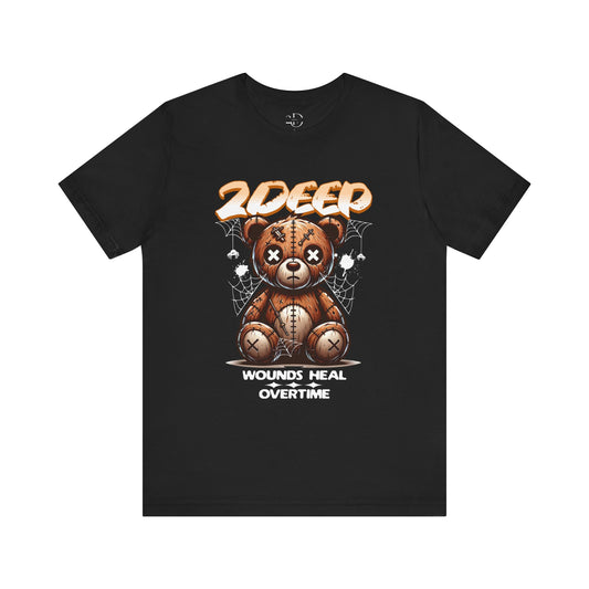 Teddy Bear Tee - Embrace Growth, Wounds Fade (Wounds Heal Collection) Black