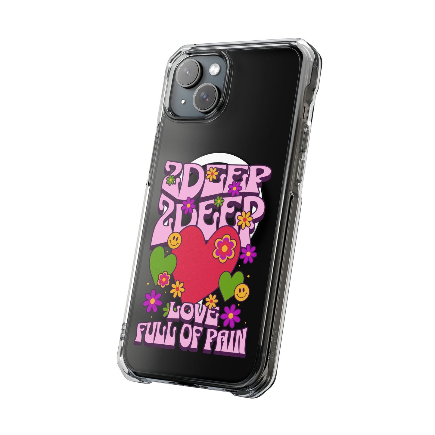 2Deep "Love Full Of Pain" Flower Magnetic Clear Impact Cases