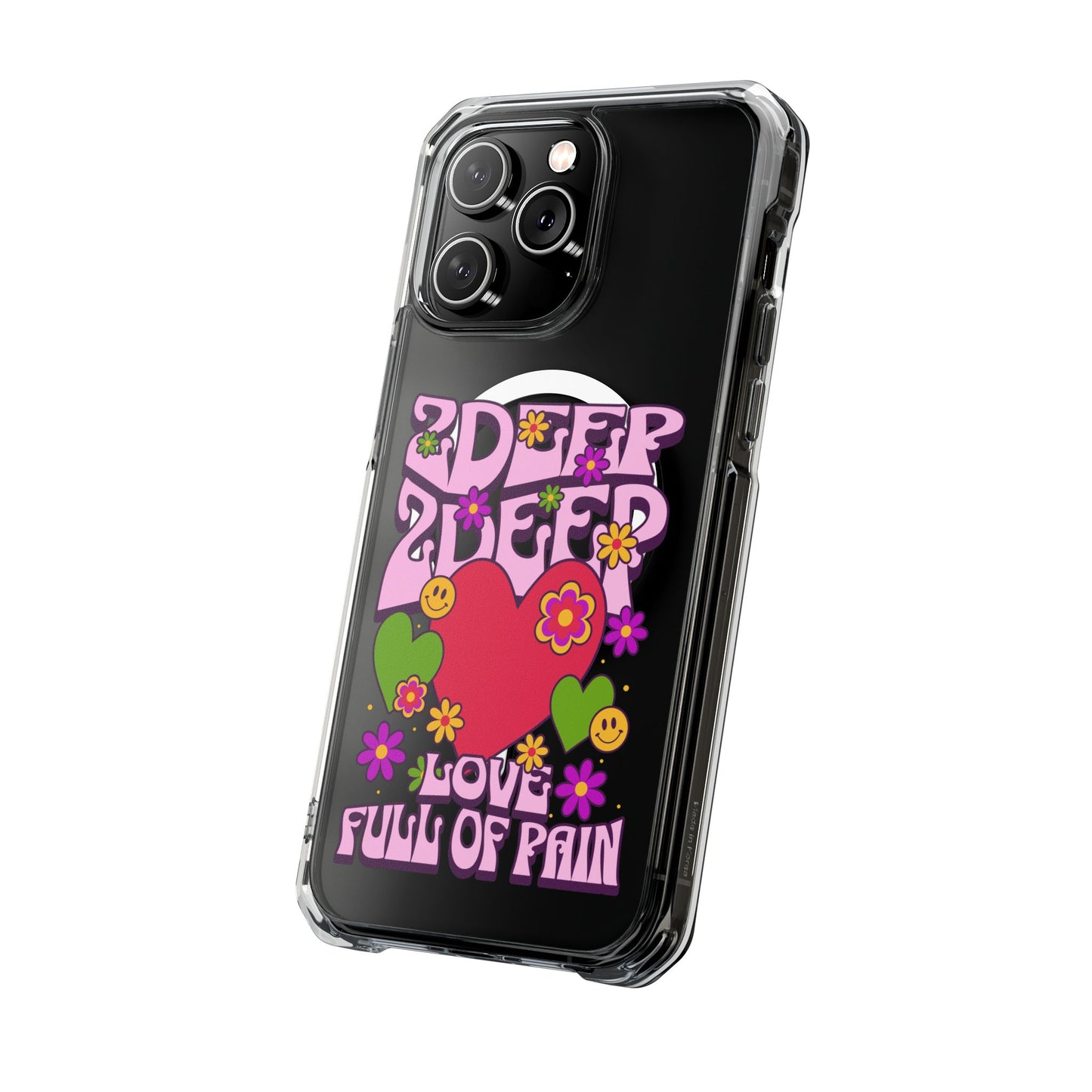 2Deep "Love Full Of Pain" Flower Magnetic Clear Impact Cases