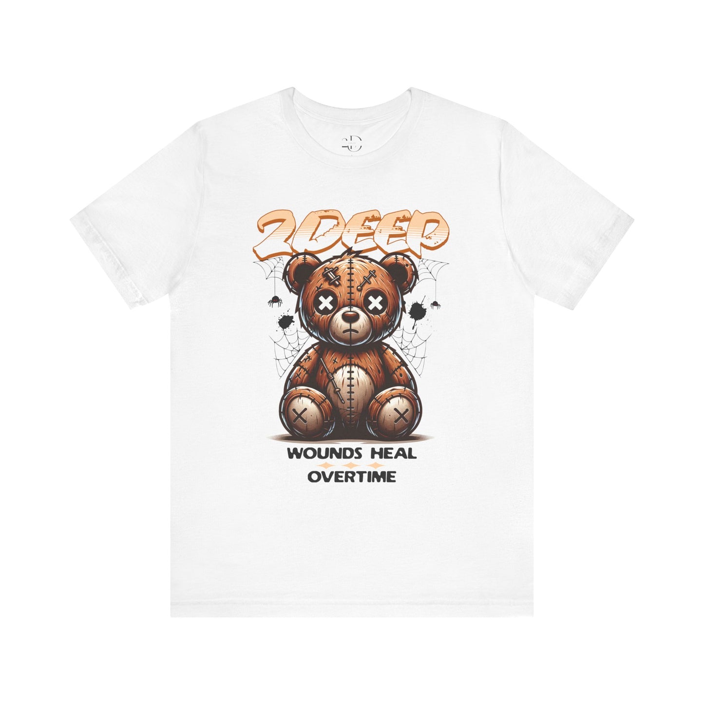 Teddy Bear Tee - Embrace Growth, Wounds Fade (Wounds Heal Collection) White