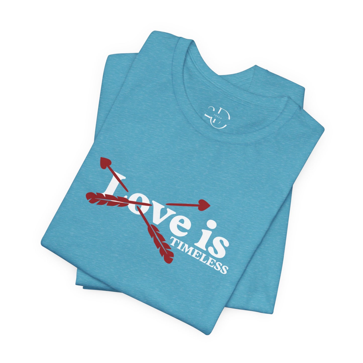 Love is Timeless Tee - Cupids Love (Love Collection) Heather Aqua