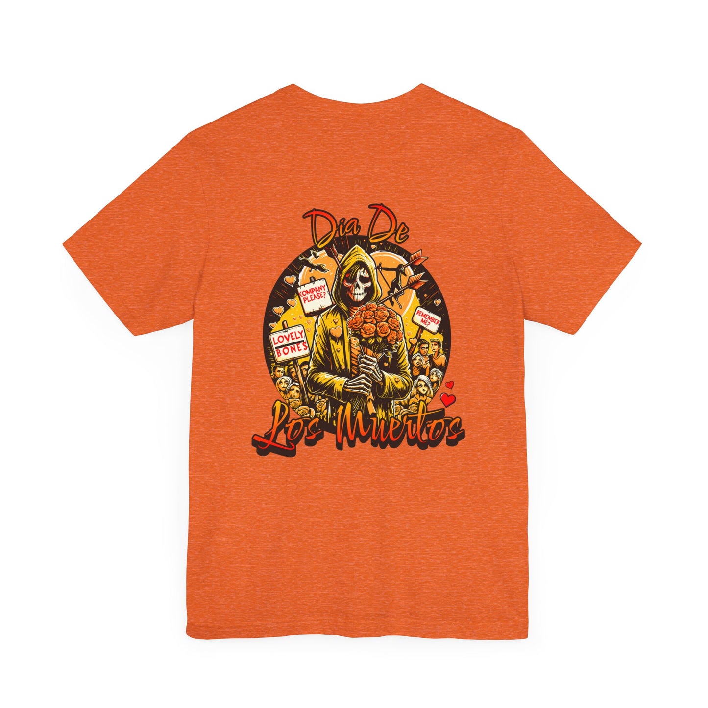 Dia de los Muertos Tee - Remembrance of Loved Ones (Religion Collection) Heather Orange