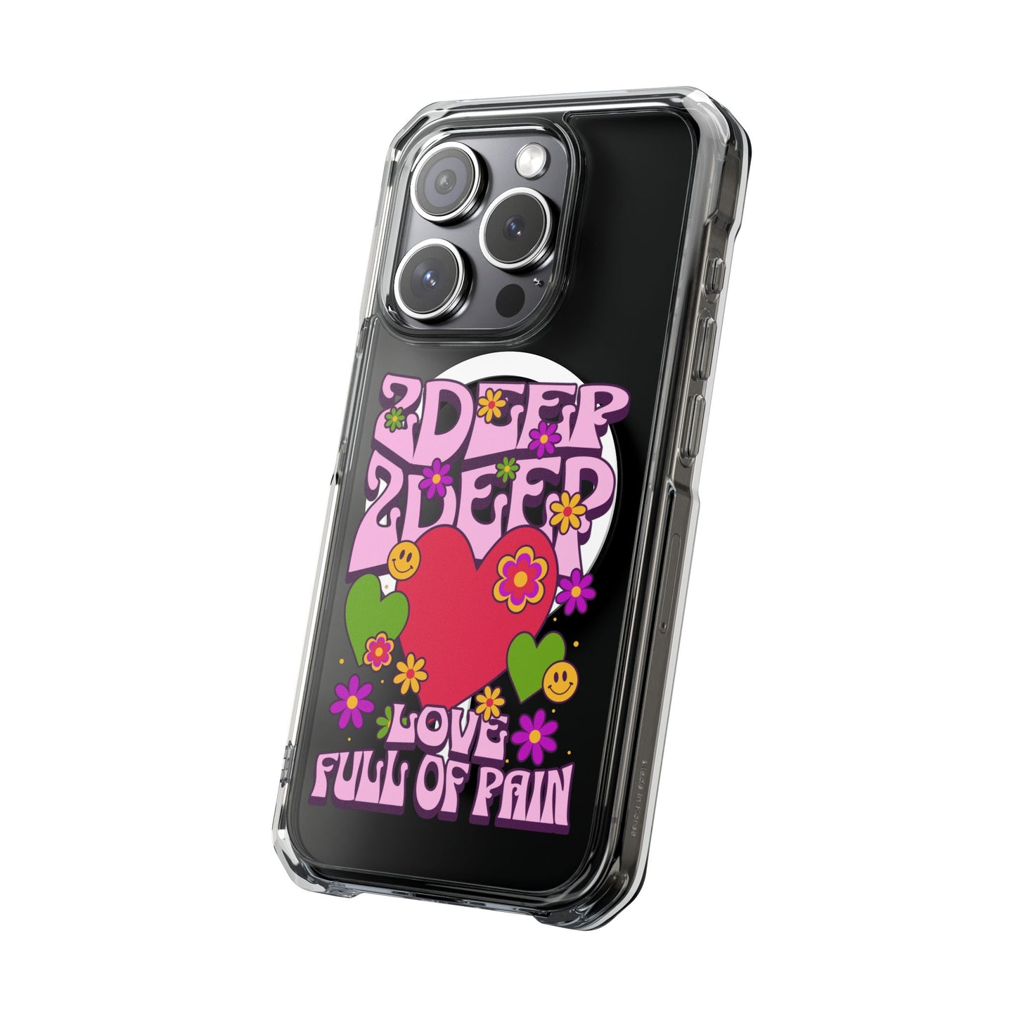 2Deep "Love Full Of Pain" Flower Magnetic Clear Impact Cases