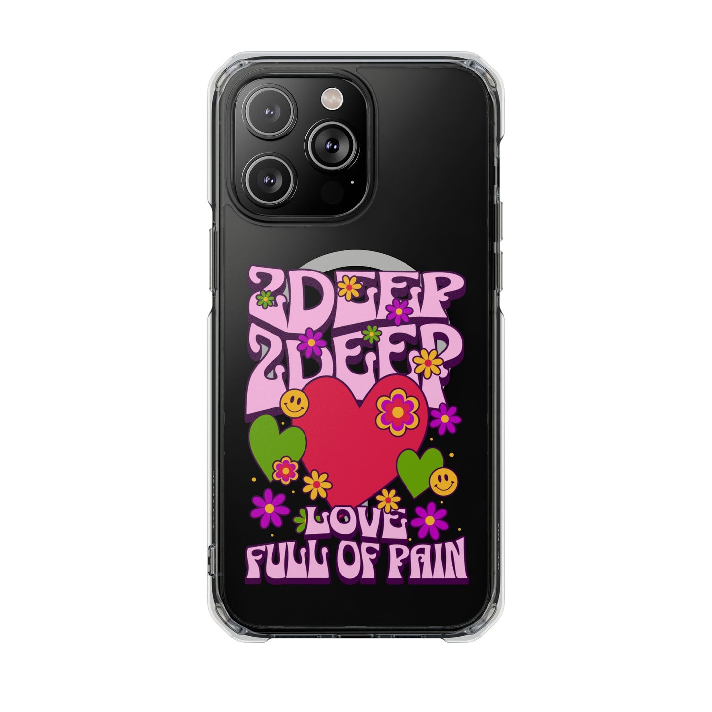 2Deep "Love Full Of Pain" Flower Magnetic Clear Impact Cases