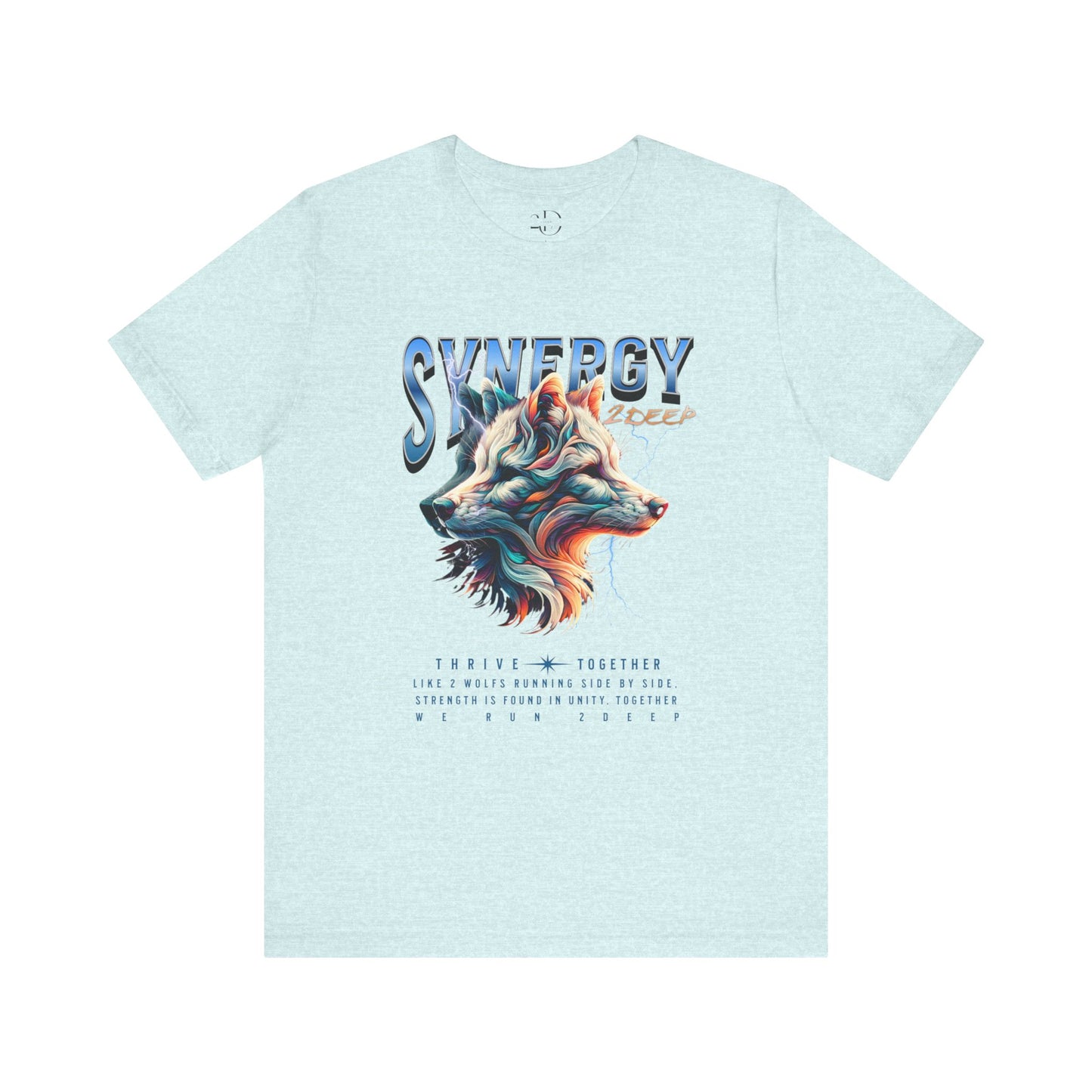 Wolf Synergy Tee (Animal Collection) Heather Prism Ice Blue