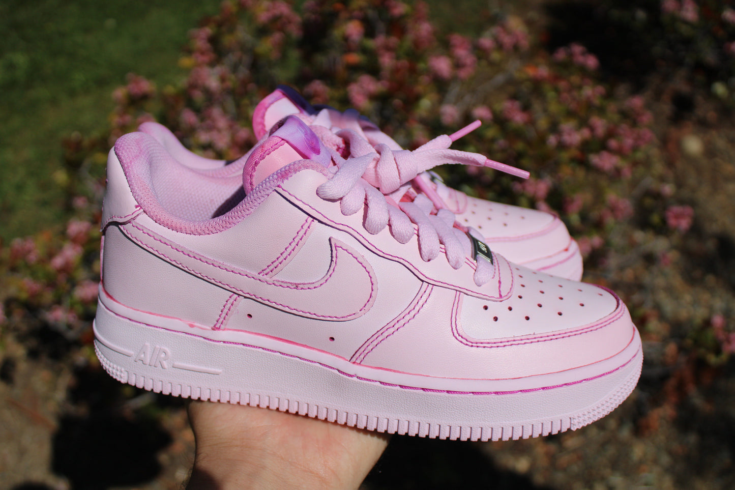 Pink "Rit Dye" Air Force 1