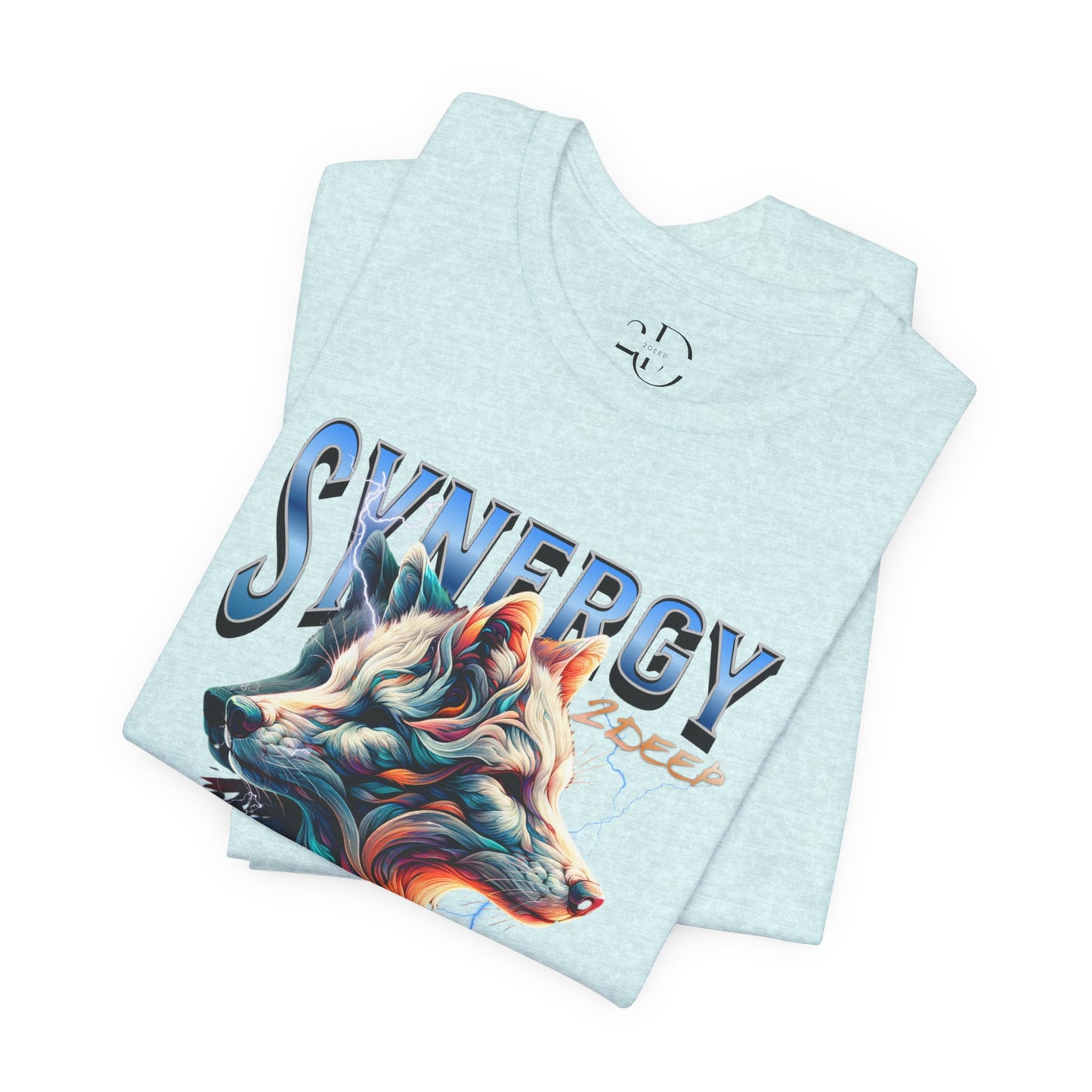 Wolf Synergy Tee (Animal Collection) Heather Prism Ice Blue