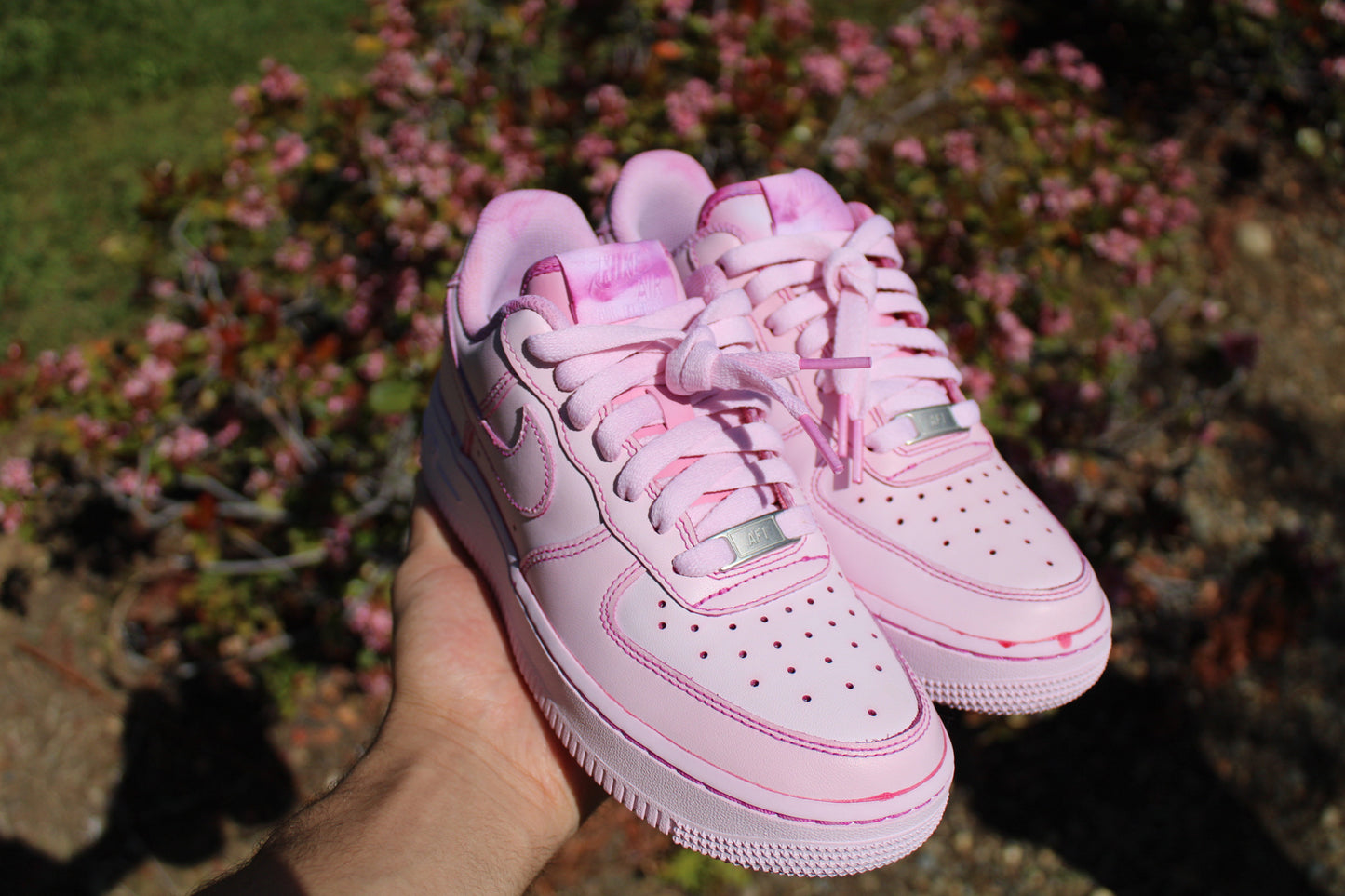 Pink "Rit Dye" Air Force 1